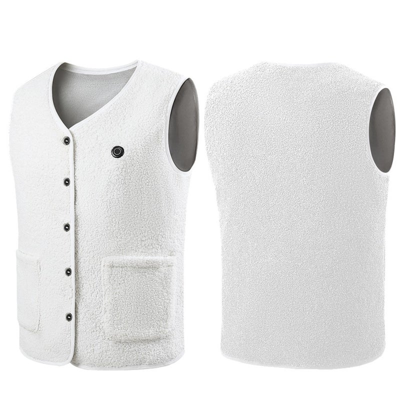 Popular Men'S V Neck Heating Vest Cotton Vest Electric Heating Vest Usb Powered Intelligent Constant Temperature Heating Cotton Coat - Image 3
